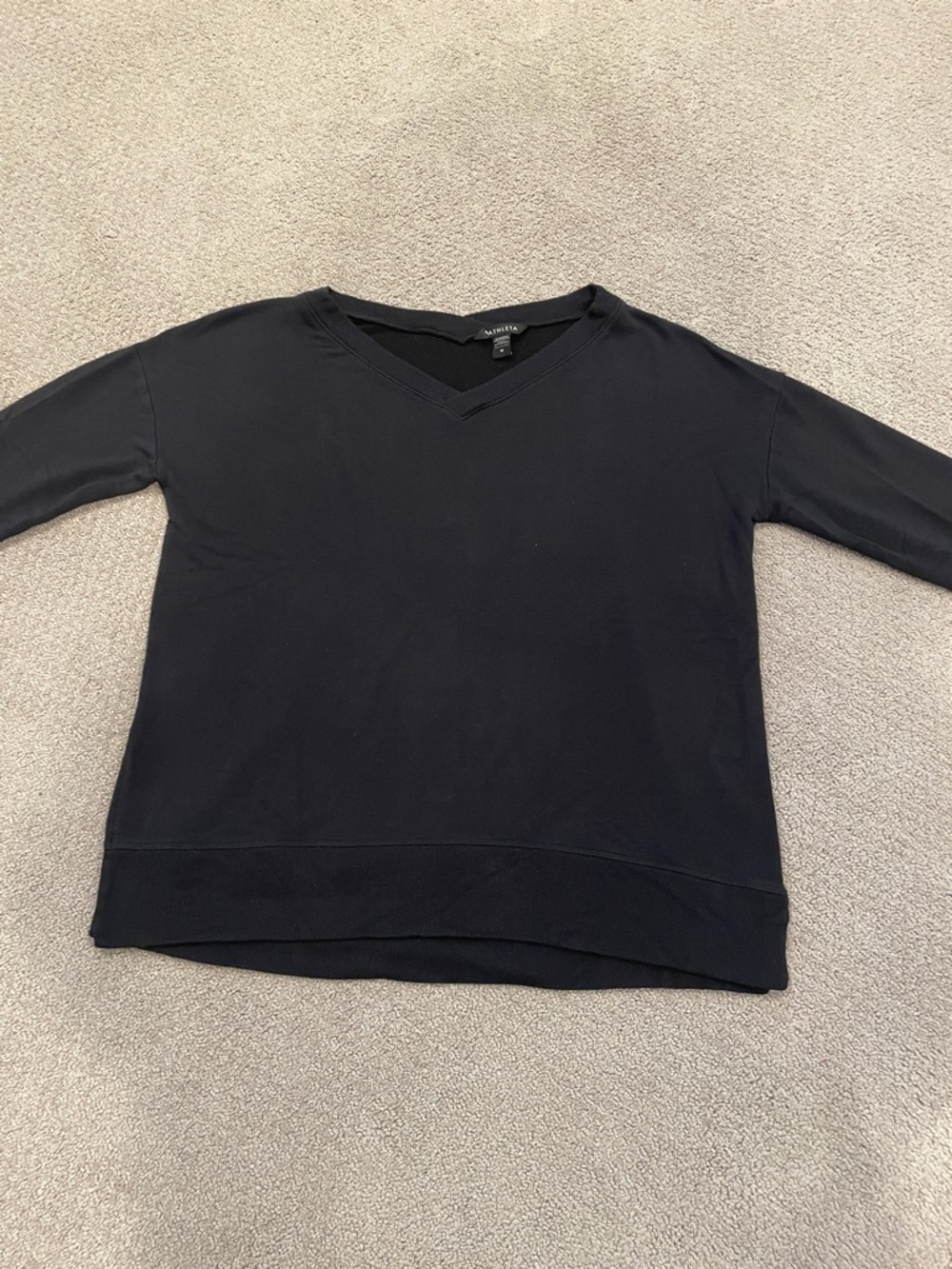 Athleta Black V-Neck Top